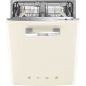 SMEG STFABCR3 BUILT-IN DISHWASHER CREAM 60 CM 50's STYLE