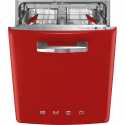 SMEG STFABRD3 RETRO EINBAU-GESCHIRRSPÜLER ROT 60 CM STYL DER 50° JAHRE