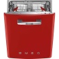 SMEG STFABRD3 RETRO EINBAU-GESCHIRRSPÜLER ROT 60 CM STYL DER 50° JAHRE
