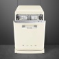 SMEG LVFABCR3 RETRO STANDGESCHIRRSPÜLER CREME 60 CM STYL DER 50° JAHRE
