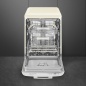 SMEG LVFABCR3 RETRO STANDGESCHIRRSPÜLER CREME 60 CM STYL DER 50° JAHRE