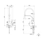 SMEG MID20MN SINGLE LEVER KITCHEN SINK MIXER TAP WITH PULL OUT SPRAY MATT BLACK