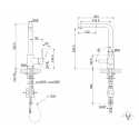 SMEG MID1NS EINHAND SPÜLTISCHMISCHER MIT VERSTELLBARER BRAUSE SATIN-NICKEL