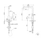SMEG MID1NS EINHAND SPÜLTISCHMISCHER MIT VERSTELLBARER BRAUSE SATIN-NICKEL