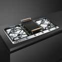 SMEG GASKOCHFELD SRV596GH5 EDELSTAHL GUSSEISEN-GITTER 90 CM