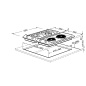SMEG GAS HOB SRV532GH3 CONTEMPORARY AESTHETIC STAINLESS STEEL 30 CM