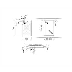 PIANO COTTURA SMEG SRV531GH5 LINEA CONTEMPORANEA ACCIAIO INOX 30 CM