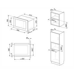 SMEG FMI625CN FORNO COMBINATO MICROONDE H 39 CM