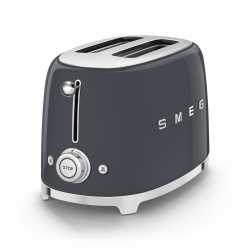 SMEG 50er JAHRE RETRO STIL 2 SCHEIBEN TOASTER TSF01GREU SLATE GREY