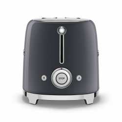SMEG 50er JAHRE RETRO STIL 2 SCHEIBEN TOASTER TSF01GREU SLATE GREY
