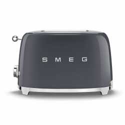 SMEG 50er JAHRE RETRO STIL 2 SCHEIBEN TOASTER TSF01GREU SLATE GREY