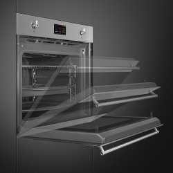 SMEG SO6303APX FOUR COMBINÈ MICRO-ONDES CLASSICA PLATEFORME GALILEO OMNICHEF