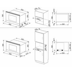 FOUR MICROONDES AVEC GRILL ÉLECTRIQUE SMEG MP322X1