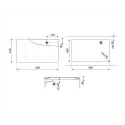 PIANO COTTURA INDUZIONE SMEG SIM3964D VETROCERAMICA