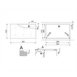 PIANO COTTURA INDUZIONE SMEG SIM3964D VETROCERAMICA