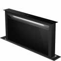 SMEG KDD90CNE ISLAND DOWNDRAFT TELESCOPIC HOOD 90 CM STEEL BRUSHED AND BLACK GLASS