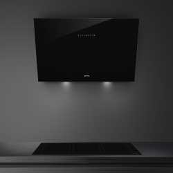 SMEG KV394N CAMPANA A PARED NEGRO 90 CM