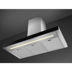 SMEG KBT9L4VN WALL MOUNTED HOOD STAINLESS STEEL AND GLASS 90 CM