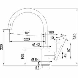 FRANKE LINA SINGLE LEVER SINK MIXER TAP OATMEAL