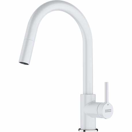 FRANKE LINA DOCCIA ROBINET MITIGEUR MONOCOMMANDE AVEC DOUCHETTE EXTRACTIBLE BLANC