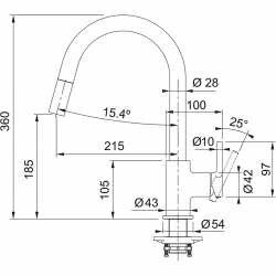 FRANKE LINA DOCCIA SINGLE LEVER SINK MIXER TAP WHITE