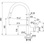 FRANKE LINA DOCCIA SINGLE LEVER SINK MIXER TAP OYSTER