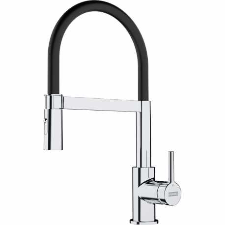 FRANKE LINA DOCCIA SINGLE LEVER SINK MIXER TAP CHROME/BLACK