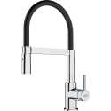 FRANKE LINA DOCCIA ROBINET MITIGEUR MONOCOMMANDE AVEC DOUCHETTE EXTRACTIBLE CHROME/NOIR