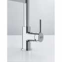 FRANKE LINA DOCCIA ROBINET MITIGEUR MONOCOMMANDE AVEC DOUCHETTE EXTRACTIBLE CHROME/NOIR