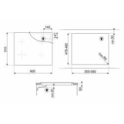 TABLE DE CUISSON INDUCTION SMEG SI4642D NOIR 60 CM