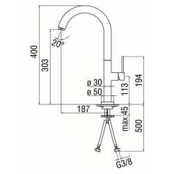 NOBILI POP SINGLE LEVER SINK MIXER TAP