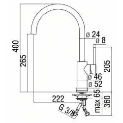 NOBILI WEB SINGLE LEVER SINK MIXER TAP CHROME