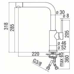 NOBILI WEB SINGLE LEVER SINK MIXER TAP CHROME