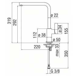 NOBILI FLAG MISCELATORE MONOCOMANDO CROMO