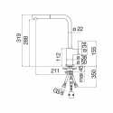 NOBILI FLAG SINGLE LEVER SINK MIXER TAP WITH PULL OUT STAINLESS STEEL                               SPRAY