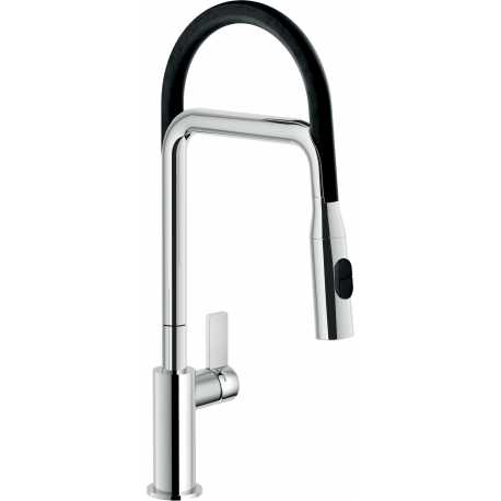NOBILI FLAG MISCELATORE MONOCOMANDO CON DOCCETTA CROMATO/NERO