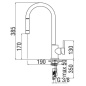 NOBILI LIVE GRIFO MONOCOMANDO PARA FREGADERO CAÑO ALTO EXTRAÍBLE ACERO INOXIDABLE SATINADO