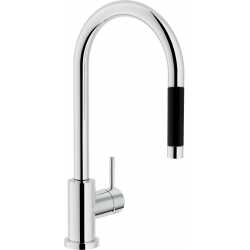 NOBILI LIVE SINGLE LEVER SINK MIXER TAP WITH PULL OUT SPRAY CHROME