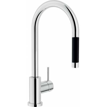 NOBILI LIVE SINGLE LEVER SINK MIXER TAP WITH PULL OUT SPRAY CHROME