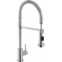 NOBILI FLAG SINGLE LEVER SINK MIXER TAP WITH PULL OUT SPRAY STAINLESS STEEL