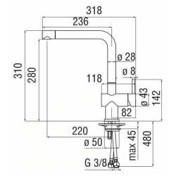 NOBILI LIVE SINGLE LEVER SINK MIXER TAP