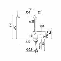 NOBILI LIVE SINGLE LEVER SINK MIXER TAP WITH PULL OUT SPRAY