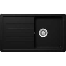 SCHOCK KITCHEN SINK TOLEDO D100 1 BOWL CRISTALITE PURE BLACK