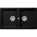 SCHOCK KITCHEN SINK TOLEDO N200 2 BOWLS CRISTADUR PURE BLACK
