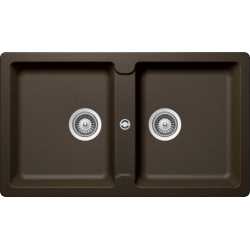 SCHOCK KITCHEN SINK TOLEDO N200 2 BOWLS CRISTADUR BRONZE