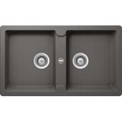 FREGADERO SCHOCK TOLEDO N200 DE DOBLE SENO CRISTADUR SILVERSTONE