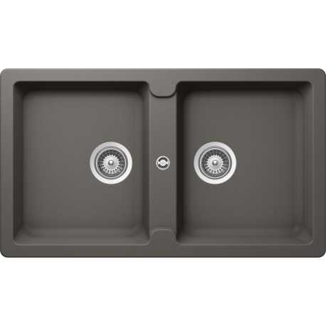 FREGADERO SCHOCK TOLEDO N200 DE DOBLE SENO CRISTADUR SILVERSTONE