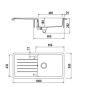 FREGADERO SCHOCK TOLEDO D100L DE 1 SENO CRISTADUR BLANCO PURO