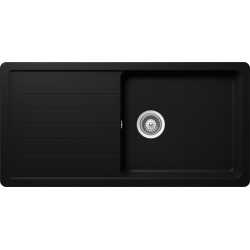 SCHOCK KITCHEN SINK TOLEDO D100L 1 BOWL CRISTADUR PURE BLACK