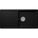 SCHOCK KITCHEN SINK TOLEDO D100L 1 BOWL CRISTADUR PURE BLACK